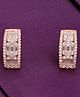 Kai Jewel - Diamond Crust Sterling Silver Rose Gold Studs Earrings - Rose Gold