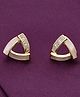 KAI JEWEL - Tantalizing Triangles Casual Sterling Silver Gold Studs Earrings - Gold