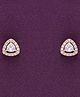KAI JEWEL - Tantalizing Triangles Sterling Silver Rose Gold Studs Earrings - Rose Gold