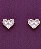 KAI JEWEL - Minimalistic Fushion Hearts Sterling Silver Rose Gold Earrings - Rose Gold