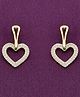 KAI JEWEL - Heavenly Hearts Sterling Silver Gold Stud Earrings - Gold