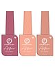 Colors Queen Affair Nail Polish Rusty Nude, Cupcake & Elite Pink Set of 3 -13 ml Each