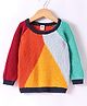 ToffyHouse Knitted Full Raglan Sleeves Sweater - Red Yellow & White