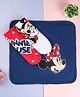Babyhug Disney Single Jersey Hand & Face Towels With Minnie Mouse Graphics Pack of 3 L 30 cm x H 30 cm - Navy Blue Red & White