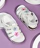 Briskers Synthetic Self Design Velcro Sandals - White