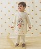 Tiber Taber Full Sleeves Ram Lalla Embroidered Kurta Pyjama Set - Cream