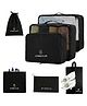 House of Quirk 7 Set Packing Cubes For Suitcases Travel Luggage Organizers With Laundry Bag Shoe Bag And Toitetry bag Lightweight Luggage For Carry On Suitcase-Black