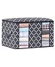 House of Quirk Large Blanket Clothes Organization and Storage Containers for Bedding Comforters Foldable Organizer with Clear Window Sturdy Zippers-Grey
