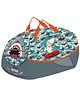 Ji and Ja Duffle Bag for Boys|Girls Kids Gym Bag Sports Travel Bag Weekender Overnight Bag Big Size for Kids/Teenagers Duffle Bag (Shark Attack Silver) (Shark Attack Silver)