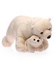 Wild Republic Mom & Baby Polar Bear Huggable Soft Toy - Length 37 cm