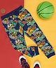 Pantaloons Junior Animals & Text Printed Track Pants - Navy
