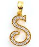Vinayak House of Silver The Silver 'S' Pendant-Gold