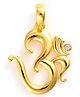 Vinayak House of Silver The Om Zirconia Silver Pendant-Gold