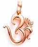 Vinayak House of Silver The Om Zirconia Silver Pendant-Rose Gold