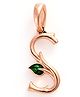 Vinayak House of Silver The 'S' Leafy Silver Pendant-Rose Gold