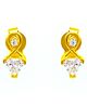 Vinayak House of Silver The Heart Spark Silver Stud Earrings-Golden