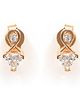 Vinayak House of Silver The Heart Spark Silver Stud Earrings-Rose Gold