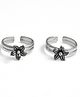 Vinayak House Of Silver The Floral Band Toe Ring-Silver