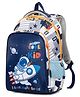 Bunie Height 14 Inches Space Theme Lightweight Backpack for Kids Blue