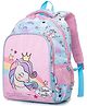 Bunie Unicorn Theme Lightweight Backpack for Kids Girls  Blue -14 Inches