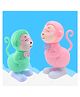 Bunie Wind Up Key Operated Jumping Monkey Toy for Kids  Pack of 2 Random Color