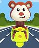 Bunie Press and Go Monkey with Scooter Toy  Multicolor
