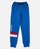 GINI & JONY Cotton Woven Full Length Lounge Pant with  Cut & Sew Design - Blue