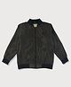 GINI & JONY Cotton Woven Full Sleeves High Neck Solid Colour Sweatjacket - Green