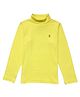 GINI & JONY Cotton Woven Full Sleeves High Neck Solid Colour Sweatshirt - Yellow