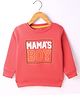 Bodycare Fleece Knit Full Sleeves Sweatshirt With Text Print - Coral
