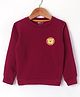 Bodycare Fleece Knitted Full Sleeves Sweatshirt With Lion Print - Maroon