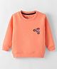 Bodycare Fleece Knit Full Sleeves Sweatshirt With Vehicle Print - Dark Peach