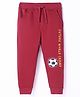 Bodycare Fleece Knit Full Length Winter Wear Text Printed Woollen Pants - Maroon