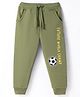 Bodycare Knit Full Length Fleece and Woollen Bottomwear With Text Print - Olive Green