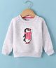 Bodycare Fleece Knit Full Sleeves Sweatshirt With Penguin Print - Off White