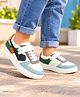 Pine Kids Velcro Closure Casual Shoes - White & Blue
