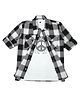 CAVIO Cotton Full Sleeves Checked Shacket Shirt & Typography Printed Tee - Black