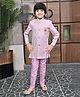 BT DEZINES Full Sleeves Floral Motif Printed Sherwani with Pyjama Set - Lavender