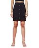 Spunkies Cotton Solid Skirt - Black