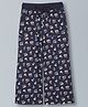 Plum Tree Cotton Floral Printed Joggers - Navy Blue