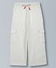 Plum Tree Cotton Pocket Detailed Solid Trousers - Beige