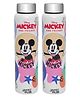 Jaypee Plus Galaxy Prime Stainless Steel Disney Mickey Mouse 3D Print Kids Water Bottle Pack of 2-Rust & Leak Proof, Fast Fridge Cooling, 980ml Each