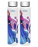 Jaypee Plus Galaxy prime Stainless Steel Water Bottle Pack of 2 |Disney Princess Kids water bottle - 980 ml each