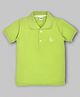 Kiwi Cotton Half Sleeves Embroidered Polo Tee - Green