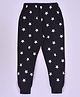 Kiwi Cotton Knit Stars Printed Lounge Pant - Black