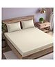 Trance Home Linen 300TC Single Fitted Bedsheet with 1 Pillow Cover - Pearl
