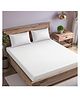 Trance Home Linen 300TC Single Fitted Bedsheet with 1 Pillow Cover - White
