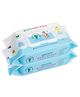 Tots & Bubbles Gentle Baby Wet Wipes with lid, Alcohol free, Natural plant fabric | 72 Pcs (Pack of 2)
