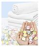 Paper Moon 1 Pack of 30Pcs Compressed Towel, Magic Tablet Tissue Mini Disposable Cotton Towel Multi-Purpose Wipes for Home, Travel, Salon - White