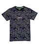 GINI & JONY Half Sleeves Camouflage Tee - Black